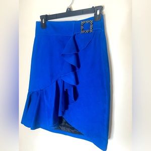 Uterque suede blue skirt